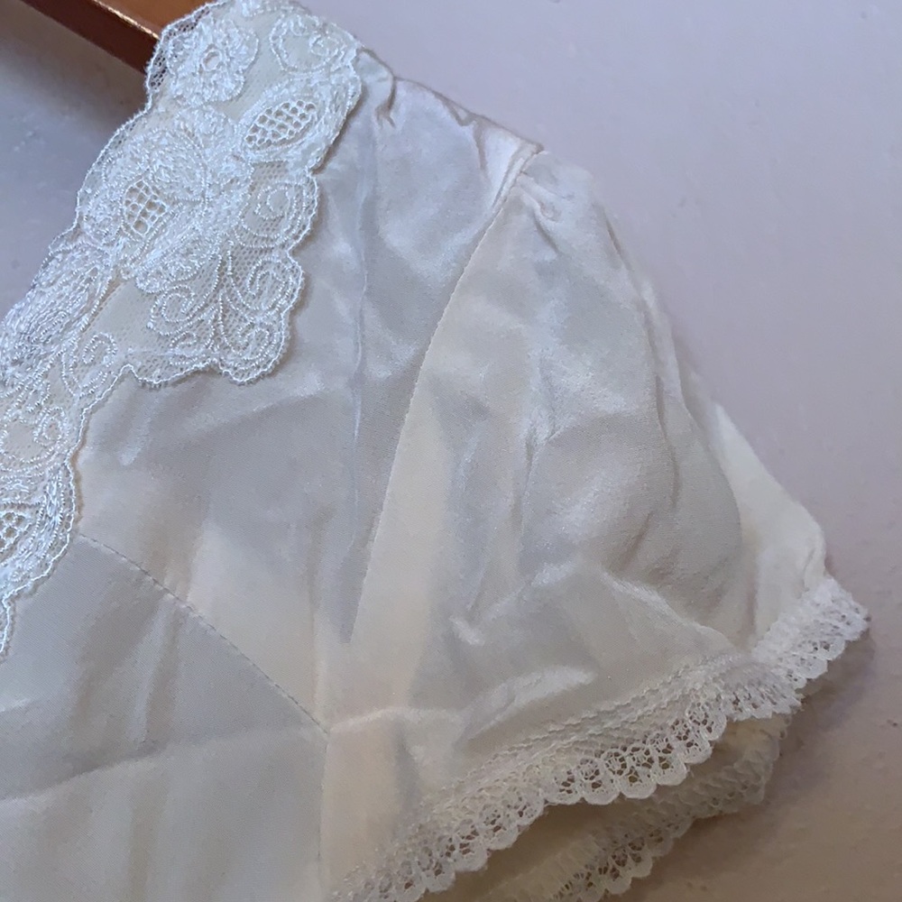 ANTHROPOLOGIE Nanette LEPORE SILK WHITE TOP BLOUSE SZ 8 FEMININE CLASSIC LACE - Picture 7 of 10